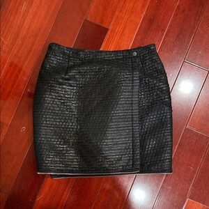 Yigal Azrouel Black Textured Mini Skirt